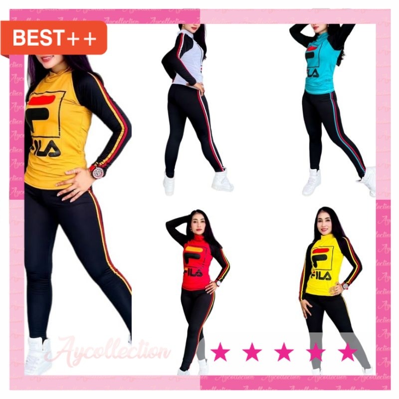 Baju Senam 17an agustusan murah kekinian jalan sehat / setelan olahraga wanita lengan panjang/ baju 
