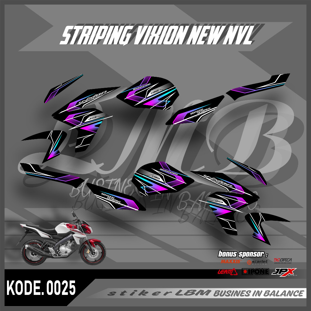 STIKER STRIPING LIST VARIASI VIXION NEW NVL - STIKER STRIPING VARIASI VIXION NEW