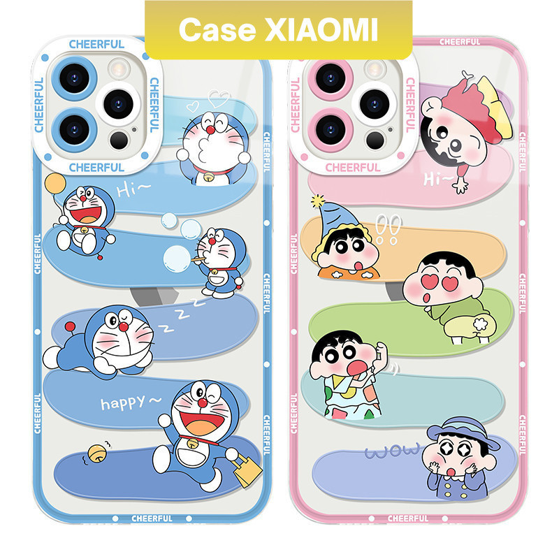 Doraemon and Sinchan Case Redmi 12 13C 9C 10A 9A 12C 9T 11A 10 9 10C 9C NFC Note Protective Case