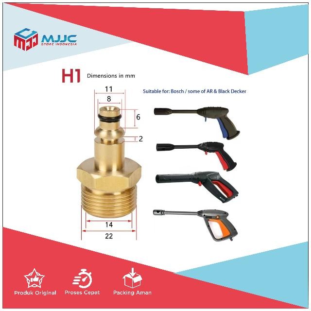 Konektor Selang M22-14 Karcher K1 - K7 / Bosch AQT / Nilfisk / Lavor - Karcher