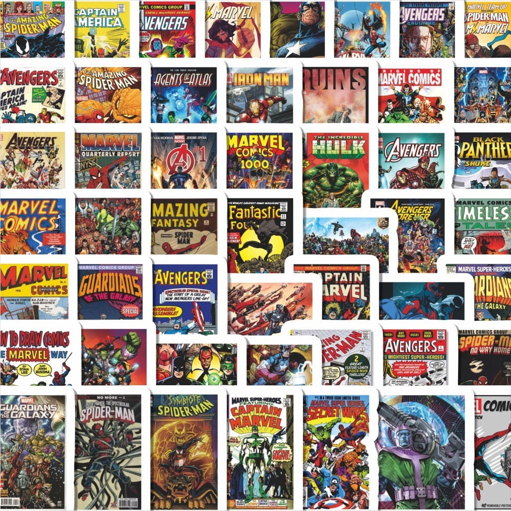 

Stiker Cutting Pack Stiker Komik Superhero Isi 100Pcs Series Aesthetic Lucu Keren Untuk Koper Bahan Vynil