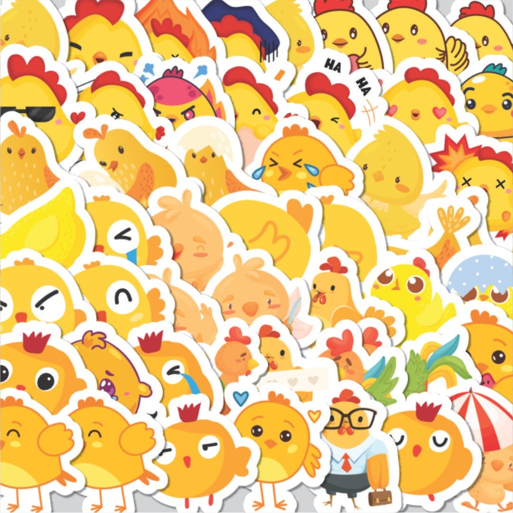 

Stiker Cutting Pack Stiker Hewan Ayam Isi 100Pcs Series Aesthetic Lucu Keren Untuk Koper Bahan Vynil