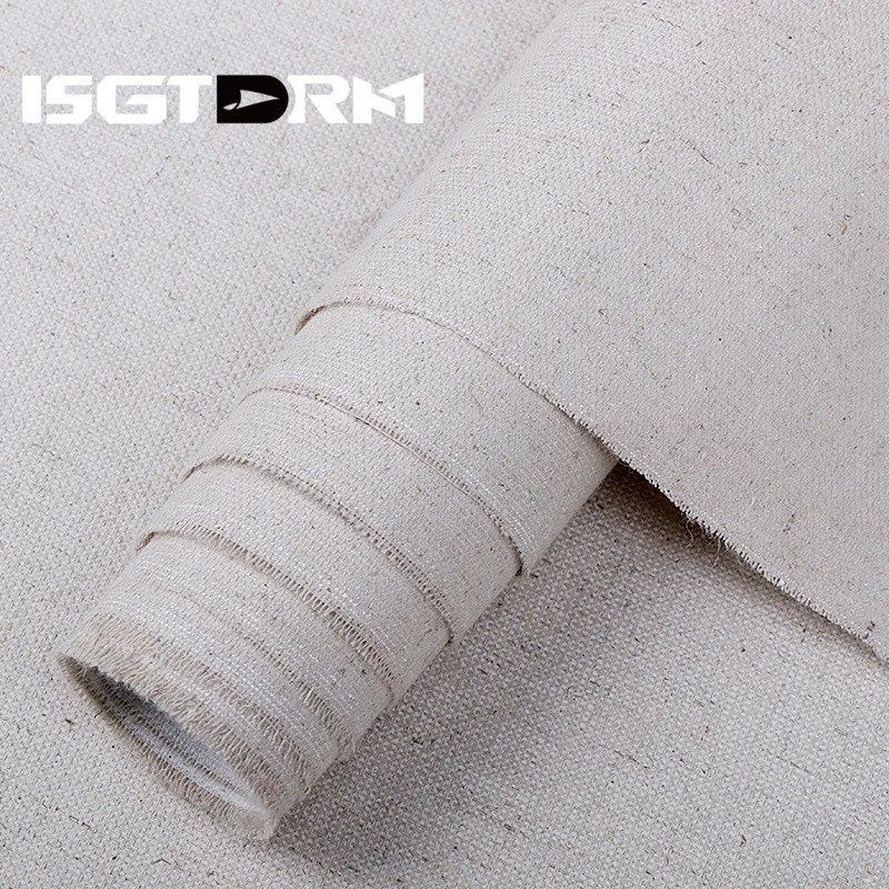 

ISGTDRM Professional blank canvas for painting Layer Acrylic oil painting canvas Linen Blend Primed art supplies 5M One Roll