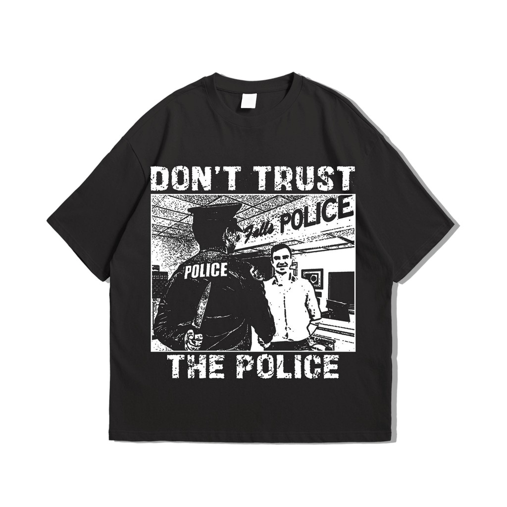 Kaos Distro Pria Wanita Oversize ACAB Sablon Murah Katun Combad 30s Belah Samping Santai Baju Combed