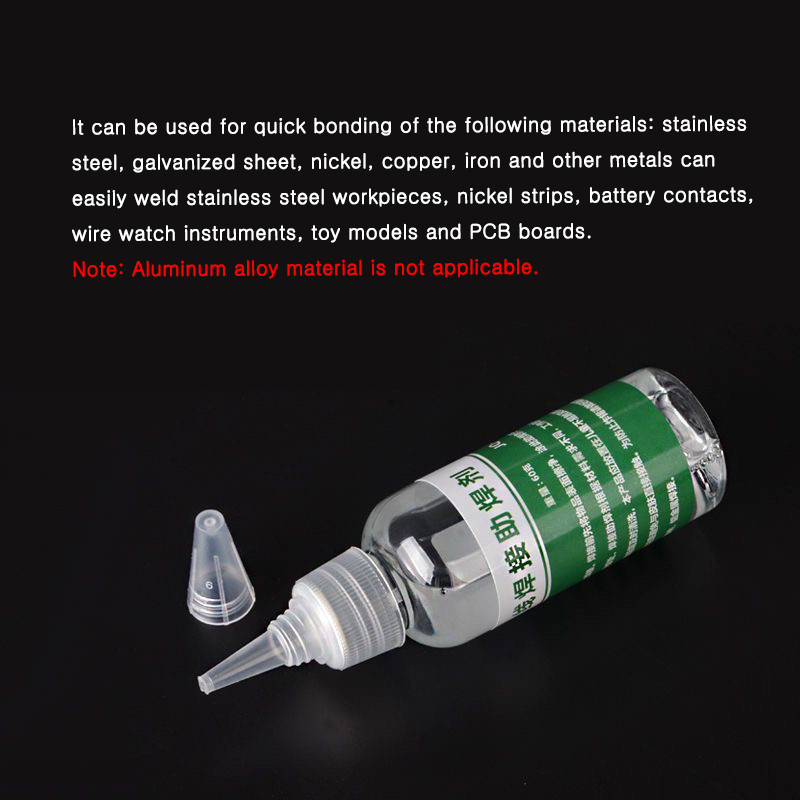 lekmeen- 100ML Flux Cair Flux Solder Stainless Steel Perekat Solder Nikel Seng Baterai Kabel Nickel