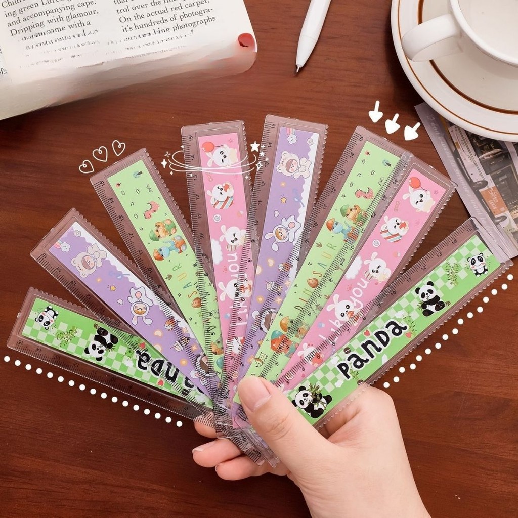 

GOJI Penggaris 15cm Karakter Kartun Dikirim Random Plastik Gelombang Ruler Garisan Lurus Alat Tulis MO