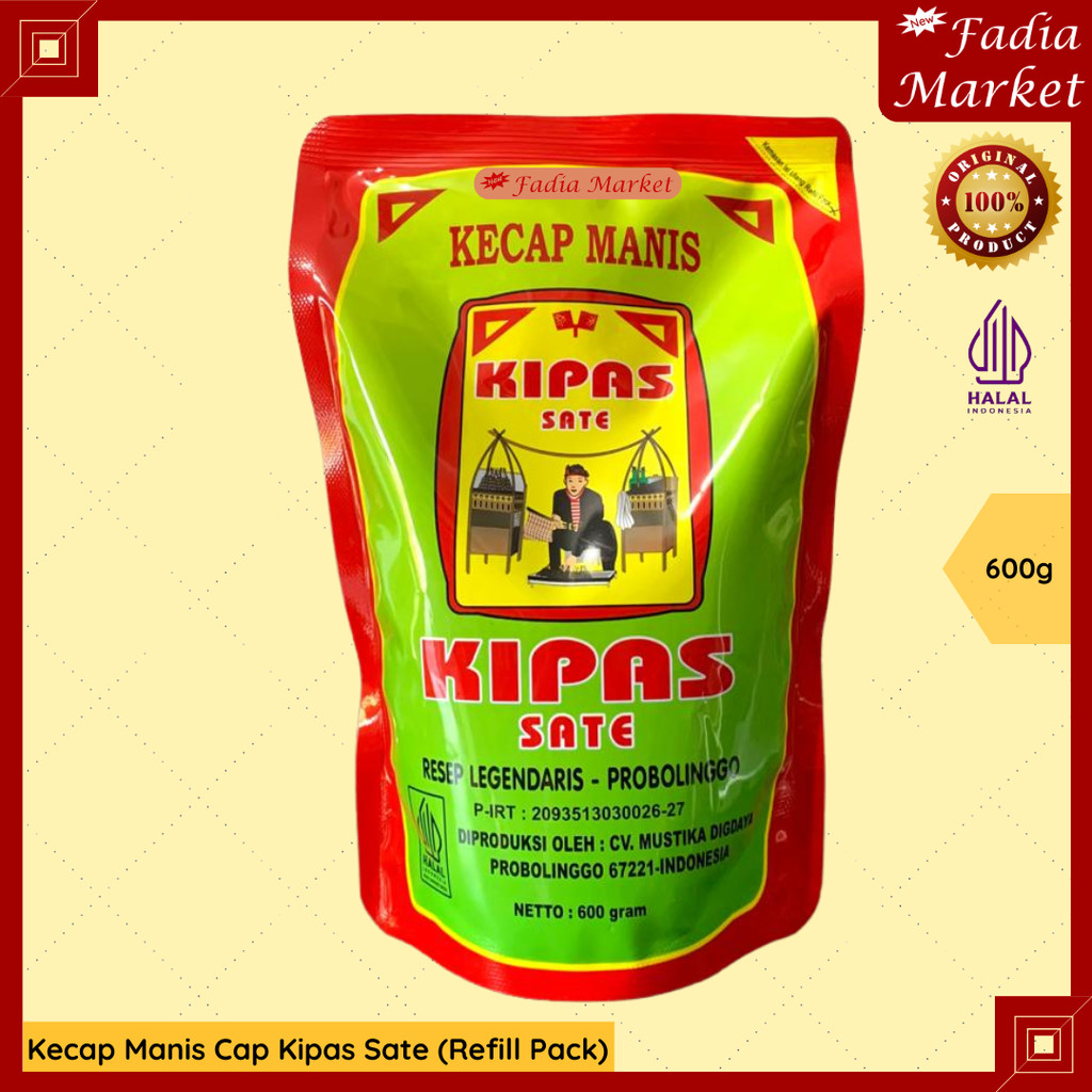 

Kecap Manis Cap Kipas Sate 600ml Refill Pack