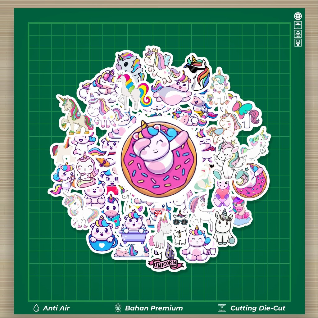 

HOT 50 PCS STIKER Stiker Kartun Hewan Unicorn Stiker Fashion Cars Decal Dingin Kartu Album Custom Vinyl Anti Air- Sticker Aesthetic Buku Journal Koper Casing HP Tablet Laptop Helm Motor Botol Minum