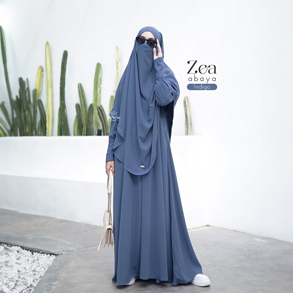 Hijab Almuizz - Zea Abaya Dress Gamis Syari Outfit Umroh Haji (ABAYA ONLY)