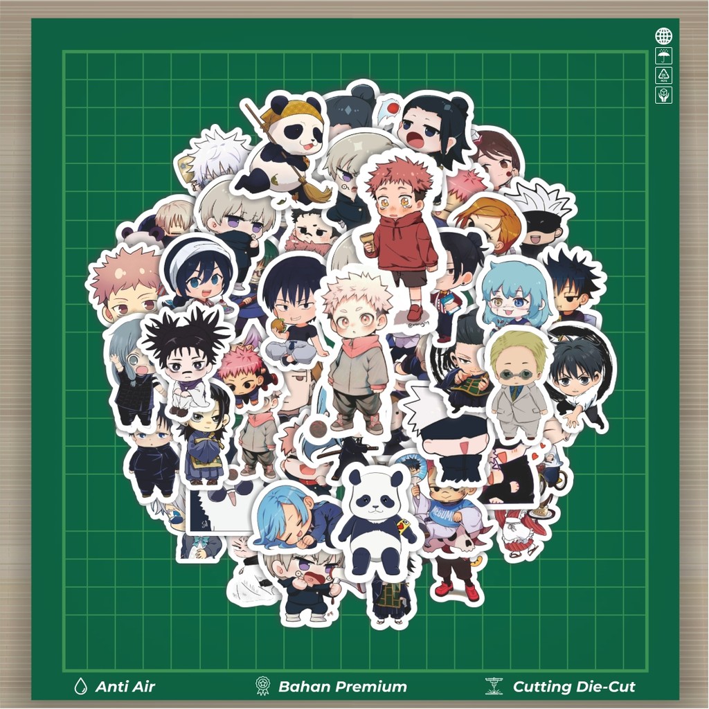 

HOT 50 PCS STIKER Stiker Anime Jujutsu Kaisen Imut Versi 2 Stiker Fashion Cars Decal Dingin Kartu Album Custom Vinyl Anti Air- Sticker Aesthetic Buku Journal Koper Casing HP Tablet Laptop Helm Motor Botol Minum