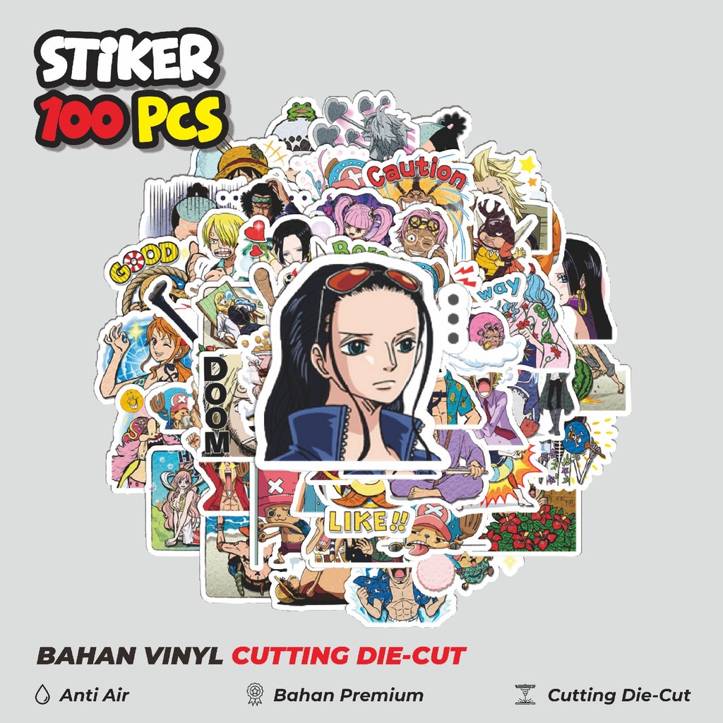 

Terbaru! 50 pcs Stiker Anime One Piece Dekorasi Lucu Kreatif untuk Notebook, Skateboard, HP
