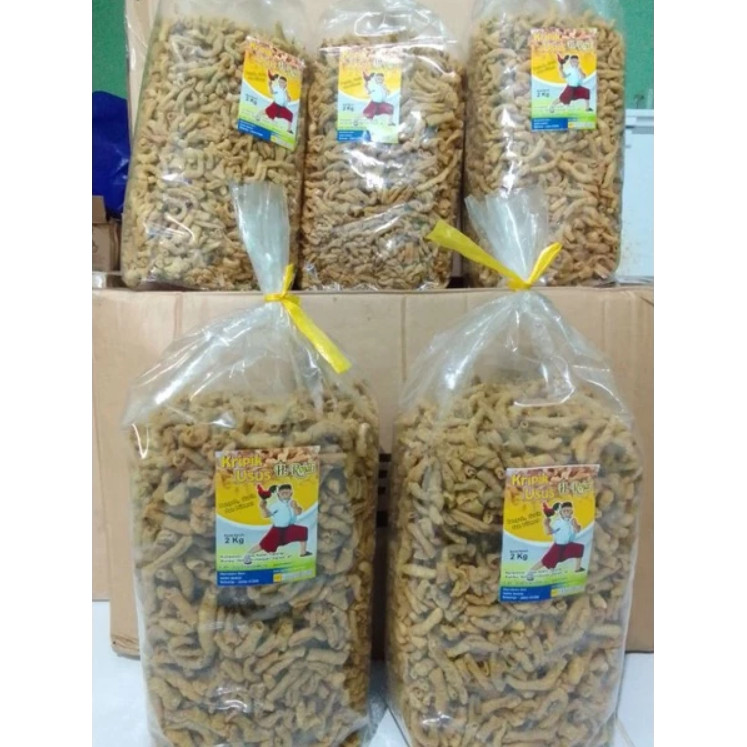 

Keripik Usus 2kg H.rojali (Kripsus) Kemasan Per Bal