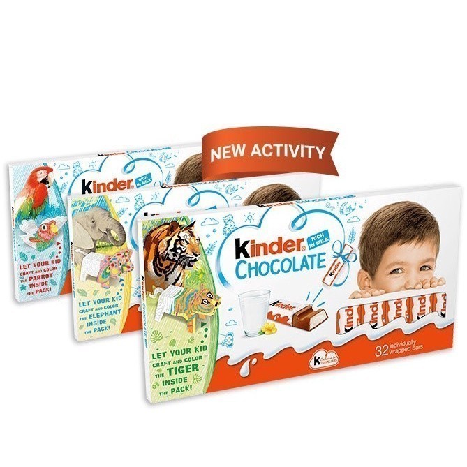 

KINDER Chocolate Rich in Milk isi 32pcs Travel Edition asal Eropa