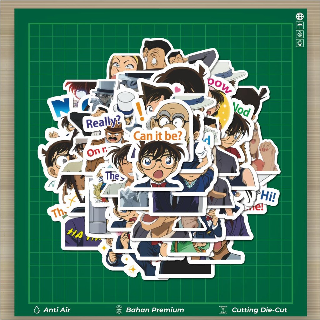 

HOT 50 PCS STIKER Stiker Anime Detective Conan V5 Stiker Fashion Cars Decal Dingin Kartu Album Custom Vinyl Anti Air- Sticker Aesthetic Buku Journal Koper Casing HP Tablet Laptop Helm Motor Botol Minum