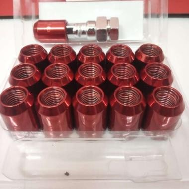 Lugnut 1.5 Mm Merah Untuk Berbagai Merek Mobil