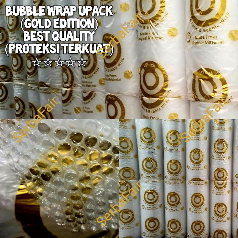 

Bubble Wrap Bening UPACK GOLD EDITION 1.25x50M FULL / Bubblewrap PALING TEBAL