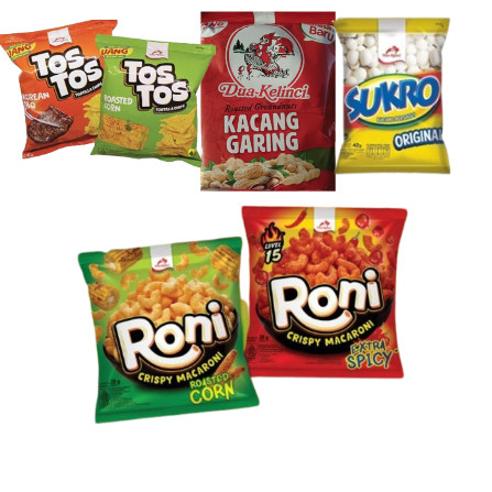 

#DUA KELINCI RONI MAKRONI/TOSTOS/SUKRO/KACANG GARING ALL VARIAN