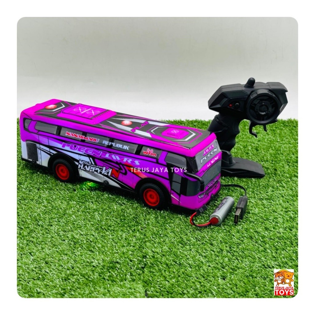 NMZSHOP TERUS JAYA TOYS VIRAL RC BUS BASURI BESAR /31CM BUS TELOLET MUSIK / BIS TELOLET REMOTE CONTR
