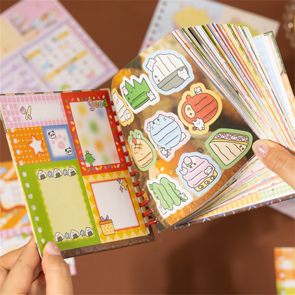 

Kawaii Convenience Store Stickers Book Japenese Style Retro Writable Portable Decorative Sticker for Phone DIY Crafts Scrapbook
