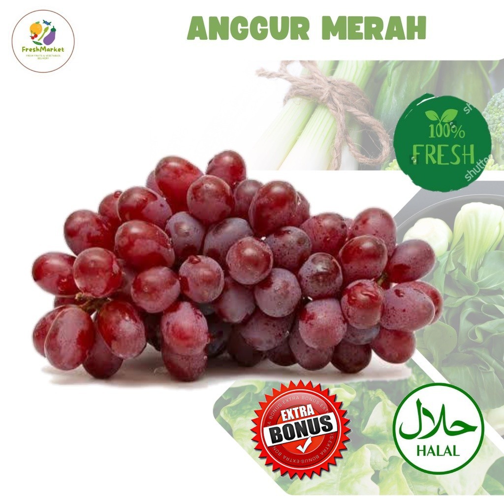 

Anggur Merah Buah Segar Per 1 Kg Sayurinstant