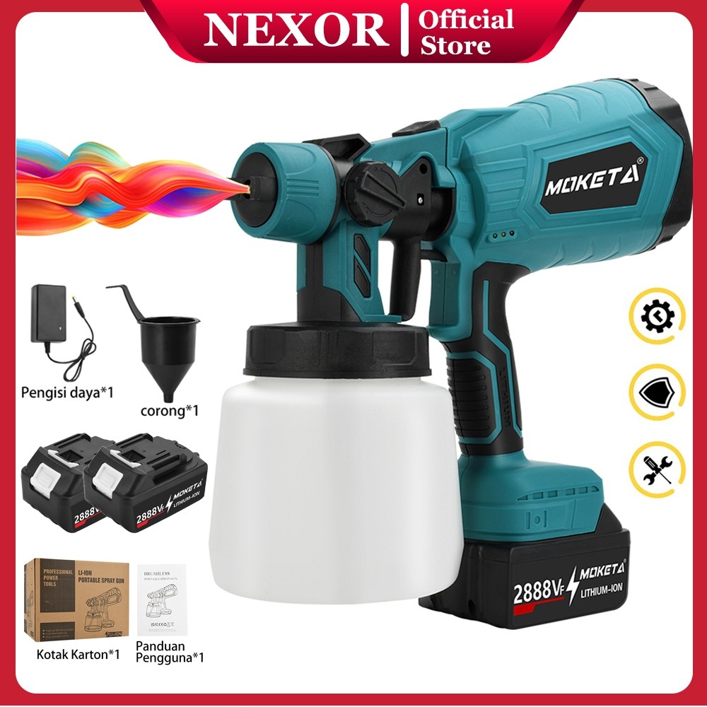 

New Nexor Spray Gun 3000W Elektrik Alat Semprotan Cat Spray 30000RPM Mesin Semprot Cat Minyak TembokPremium