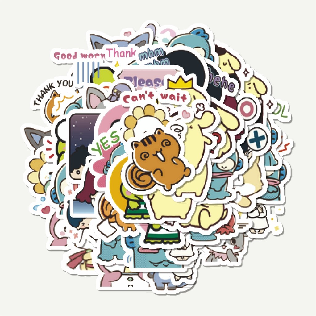 

Sticker Pack Stiker Kartun Sanrio Kawaii Character Mixed Series | Sticker TUMBLR | Stiker LAPTOP KOPER HELM