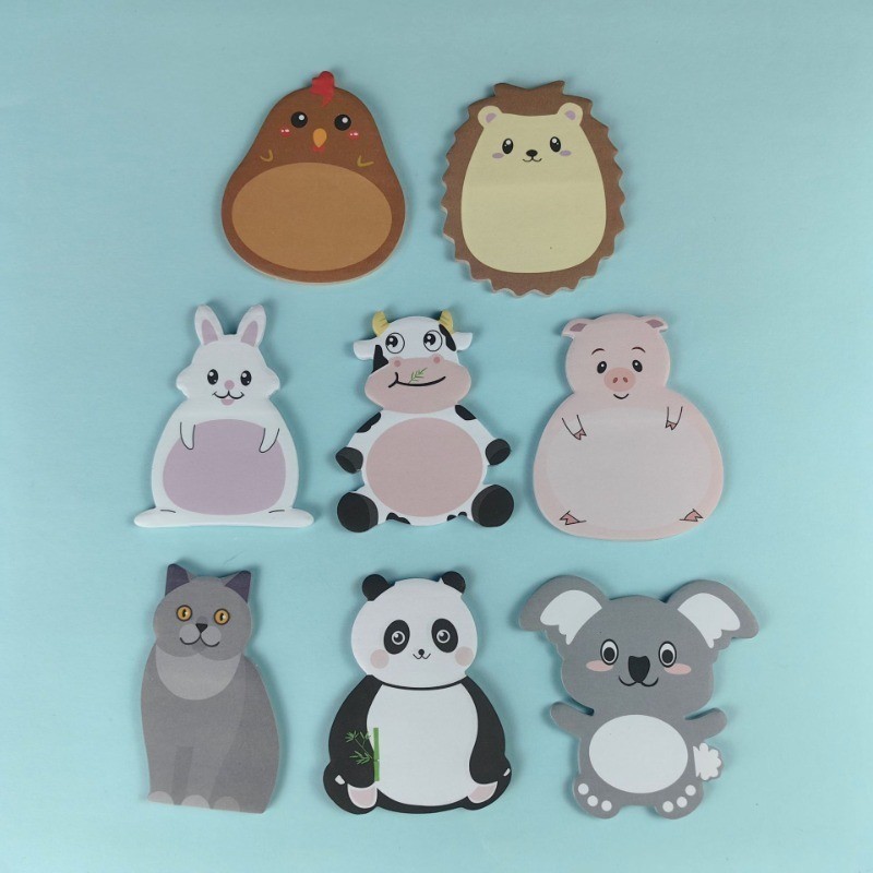 

30pcs Cute Kawaii Cat Bear Koala Lion Cow Animal Sticky Notes Sticker Memo Pad Scrapbooking School Office Supply Stationery Gift