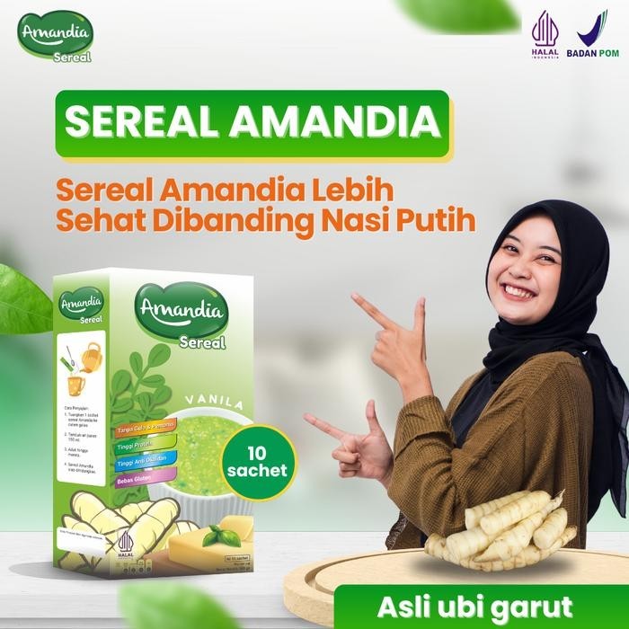 

Sereal Amandia 300 gram Aman Diabetes | Gluten Free, Indeks Glikemik Rendah, Resmi Halal & BPOM
