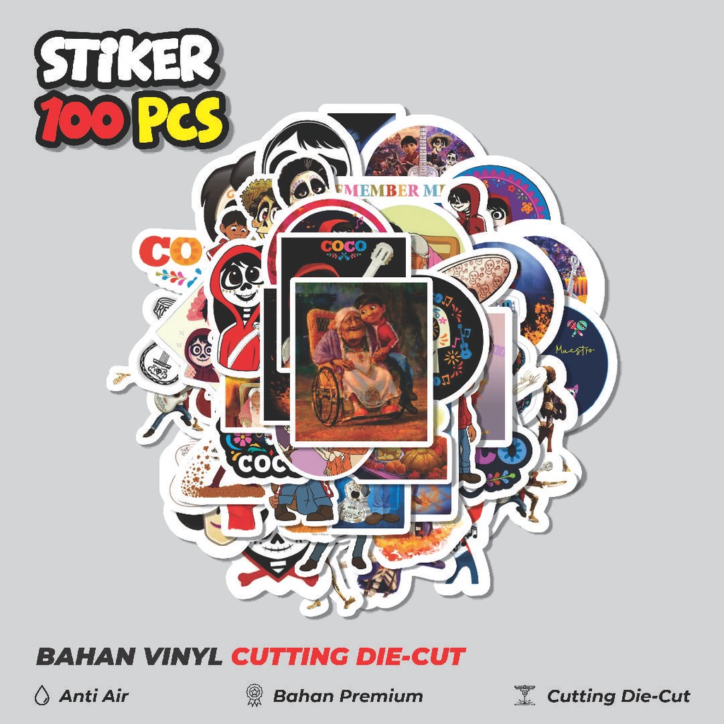 

Terbaru! 50 pcs Stiker Coco Disney Dekorasi Lucu Kreatif untuk Notebook, Skateboard, HP