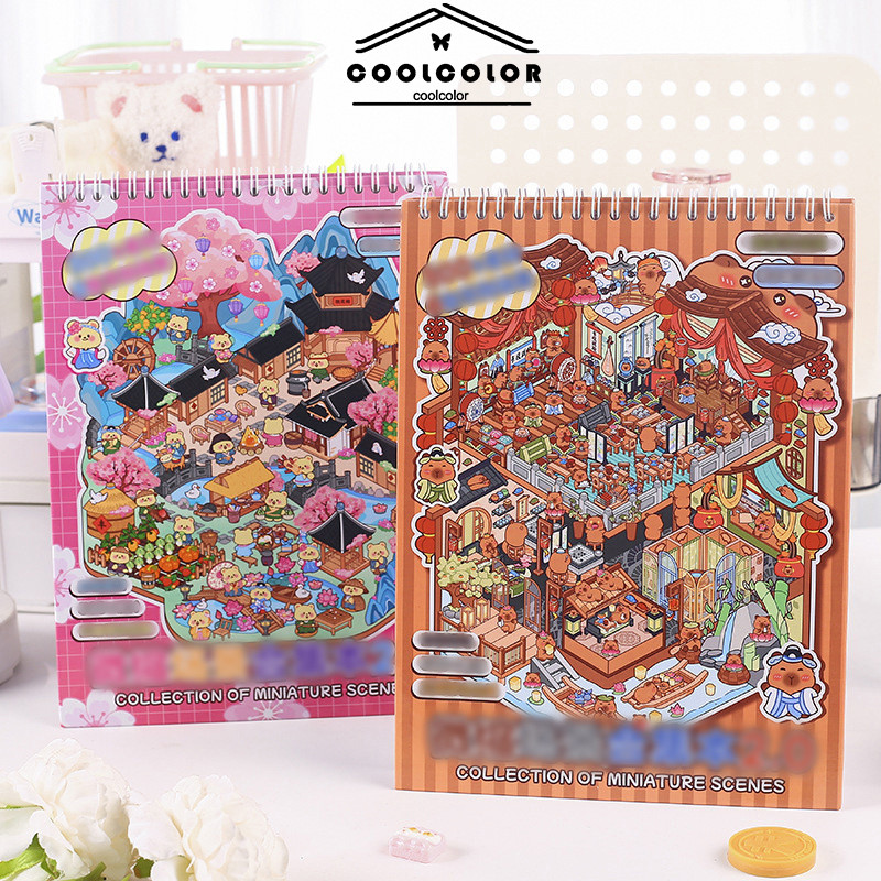 

COD❤️Stiker Lanskap Miniatur Stiker Rumah 3D Besar Dekorasi Gadis-CL