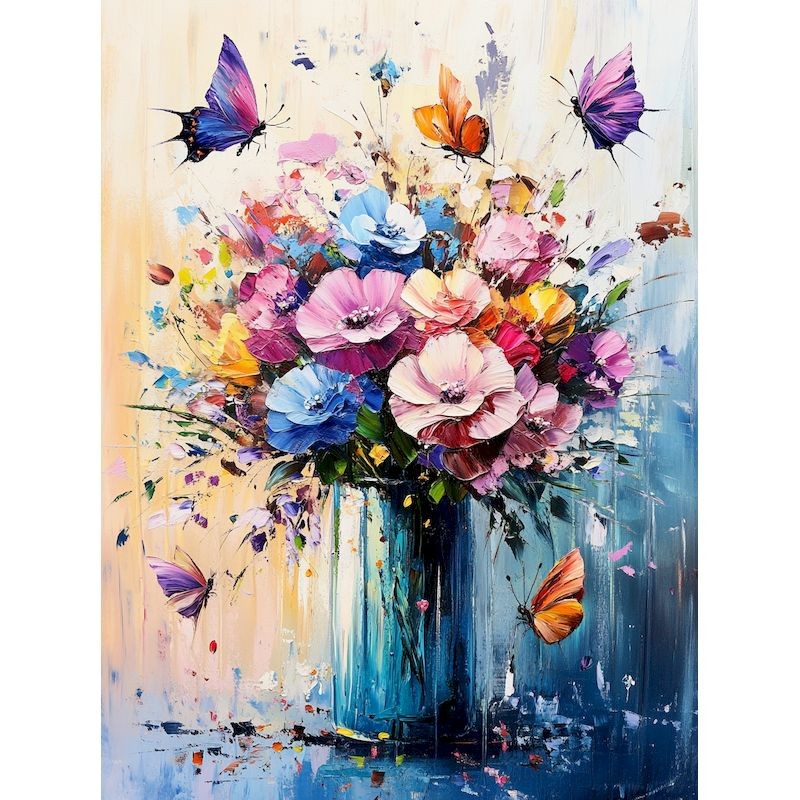 

GATYZTORY Flower Pictures By Number Kits Home Decor Painting By Number Plant Drawing On Canvas HandPainted Art Home Decor Gift