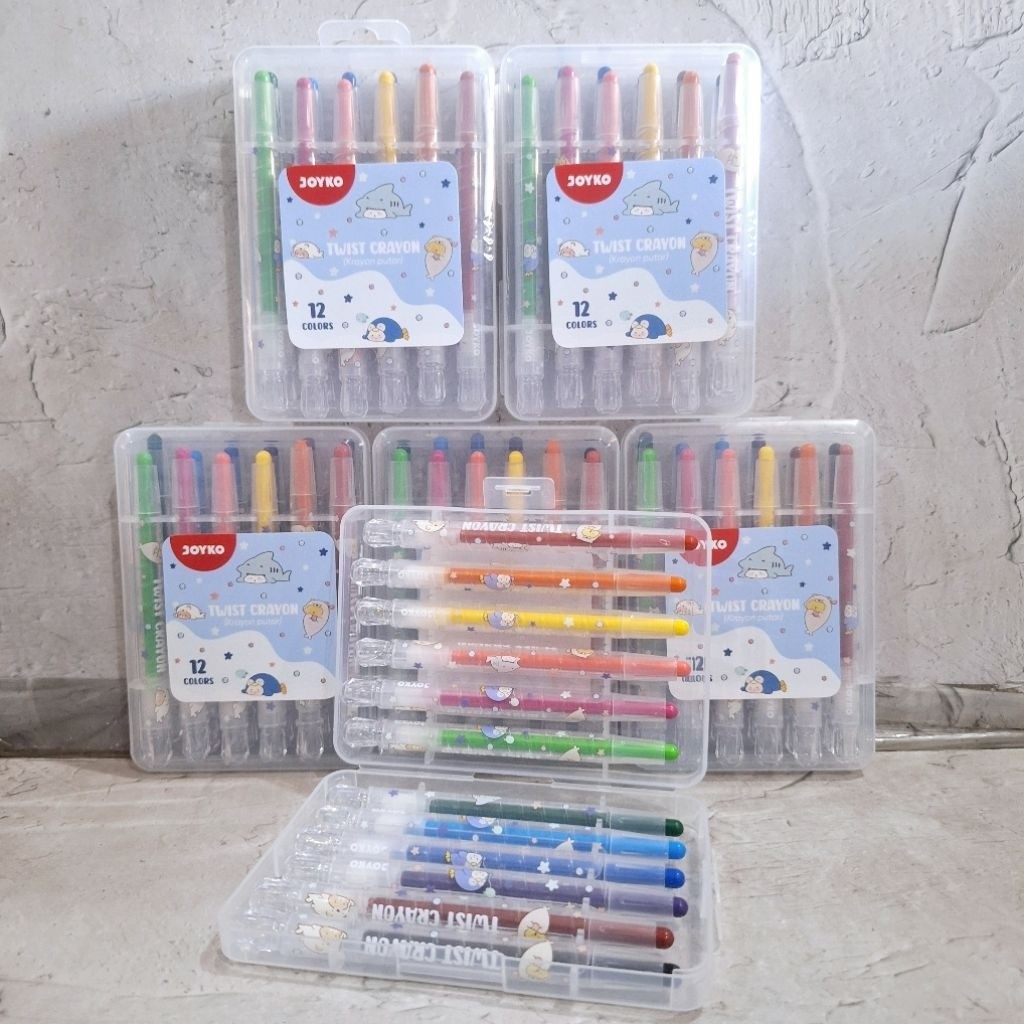 

(12 Pcs) Crayon Putar AB-12 Mini Joyko