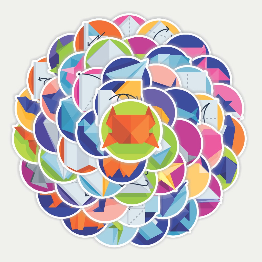 

Sticker Pack Stiker Origami Pack | Sticker TUMBLR | Stiker LAPTOP KOPER HELM