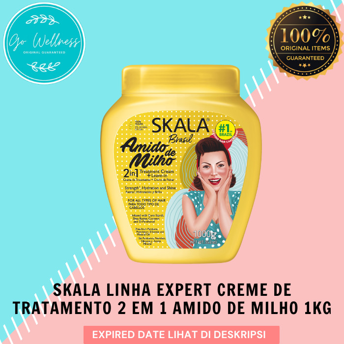 Skala Expert Brasil Amido De Milho 2 in 1 Treatment Hair Cream  1kg