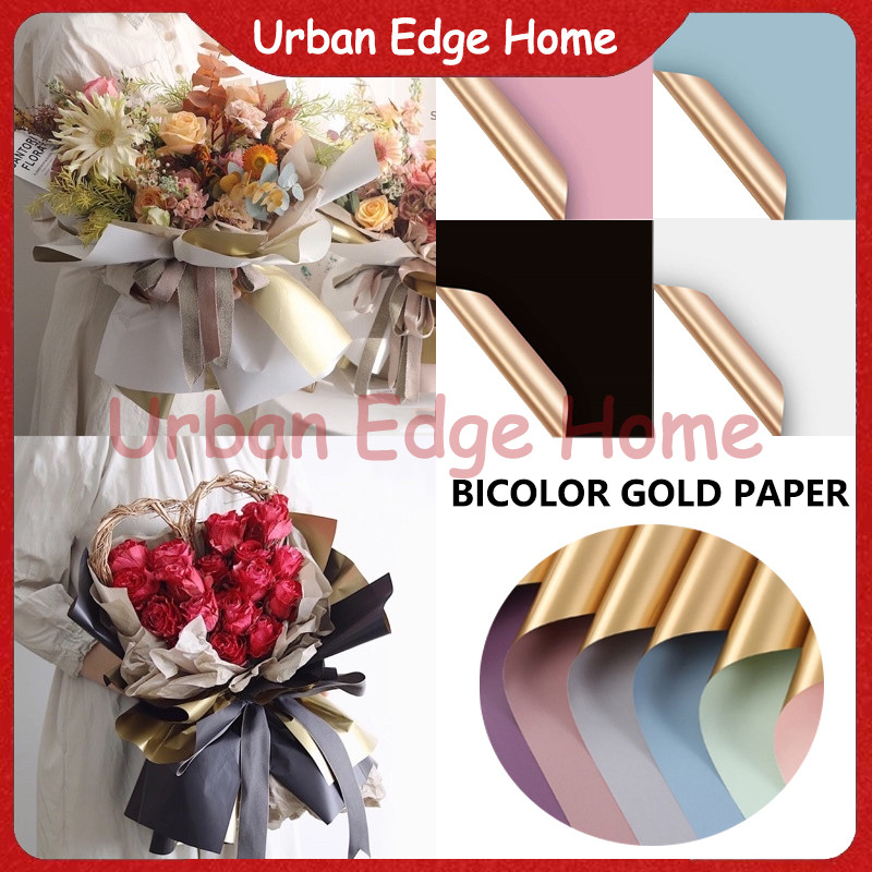 

(20 Lembar) Flower Wraping Double Colours / Flower Wrapping Waterproof / Pembungkus Kado / Kertas Buket Bunga