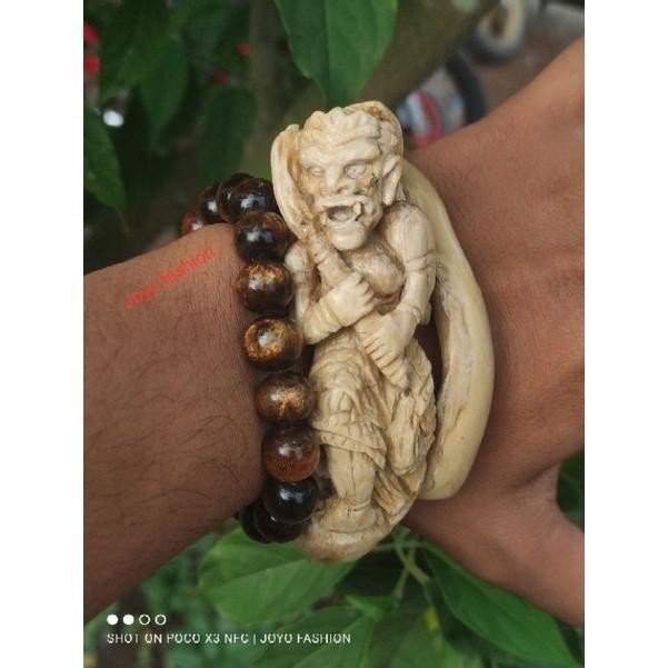 GELANG GADING AKAR BAHAR UKIR HANOMAN OBONG Elegan