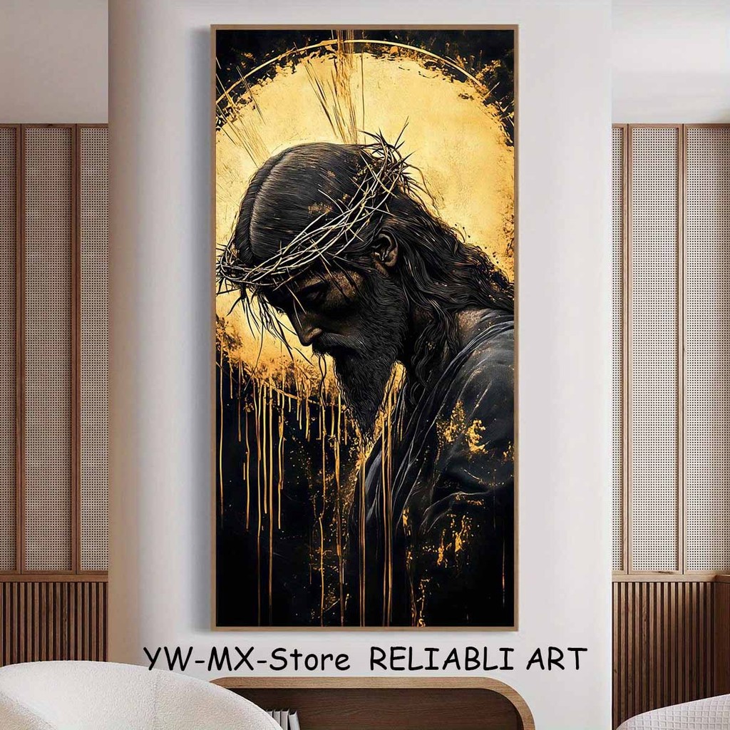 

Abstract God Jesus Virgin Mary Portrait Canvas Painting, Poster and Prints,Nordic Wall Art For Living Room Home Deacor No Frame