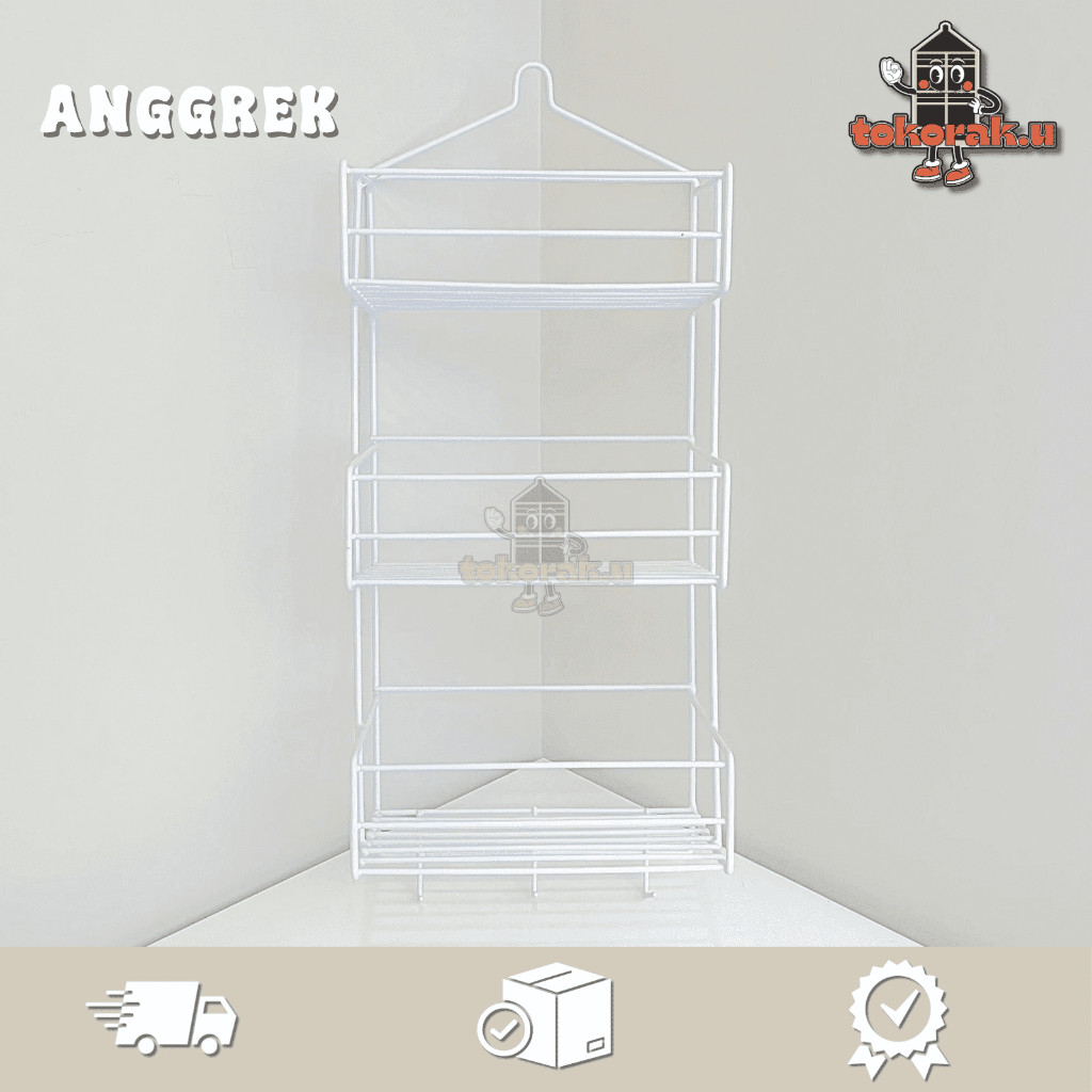 SIERRA Rak Bumbu Gantung 3 susun/ Rak Kamar Mandi / Rak Besi Serbaguna / Rak Sabun TYPE ANGGREK