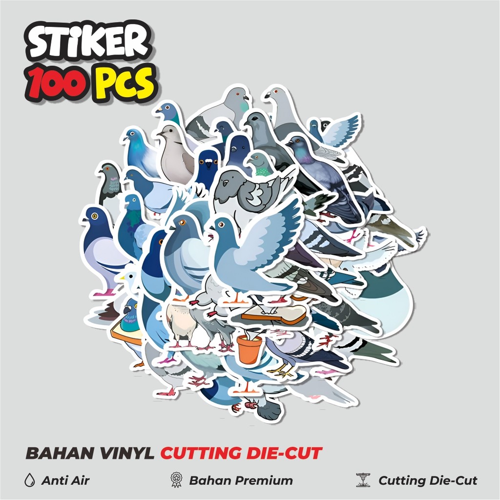 

Terbaru! 50 pcs Stiker Cute Pigeon [Merpati yang lucu] Dekorasi Lucu Kreatif untuk Notebook, Skateboard, HP