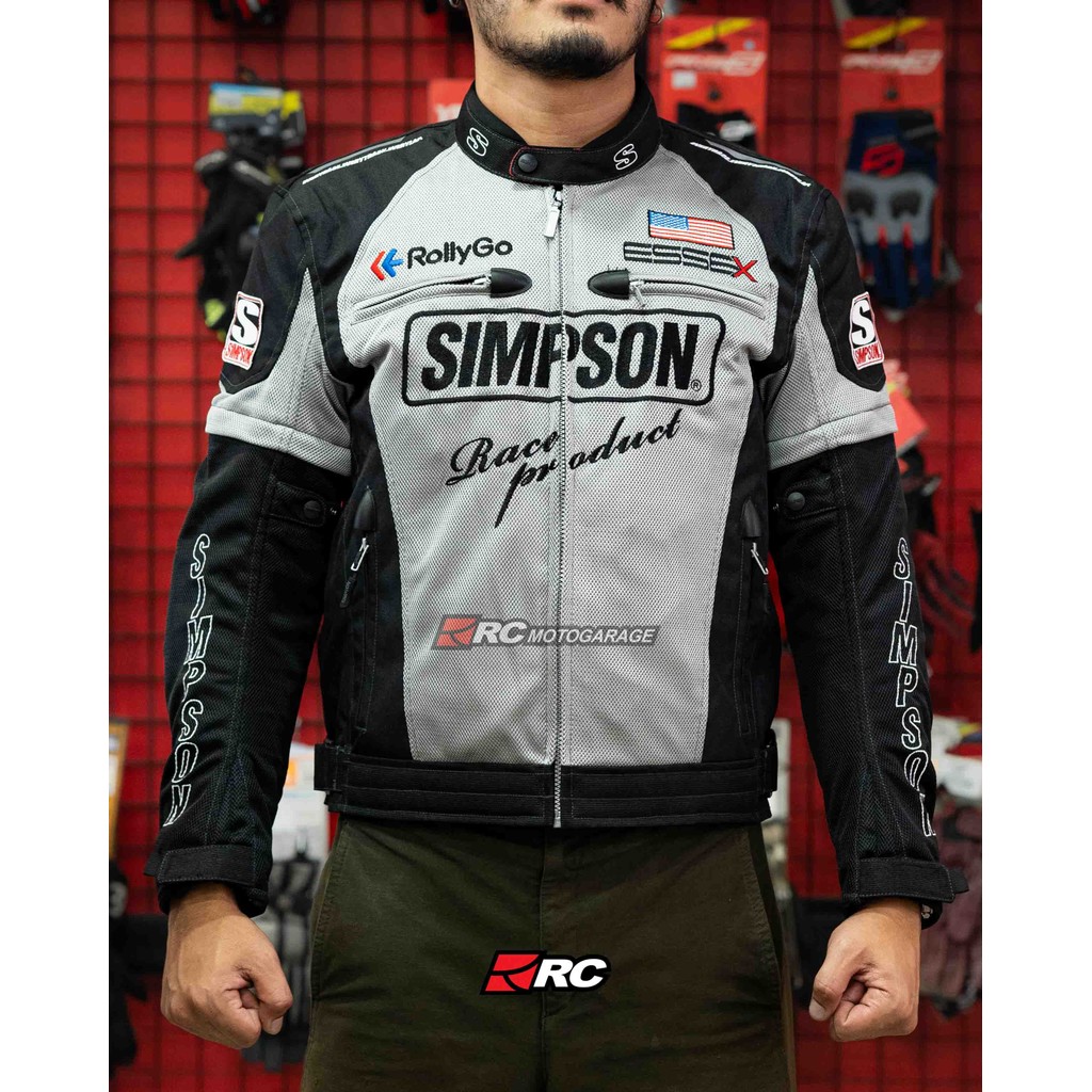 Jaket Motor - Simpson NSM E01 Riders Mesh Gray Original