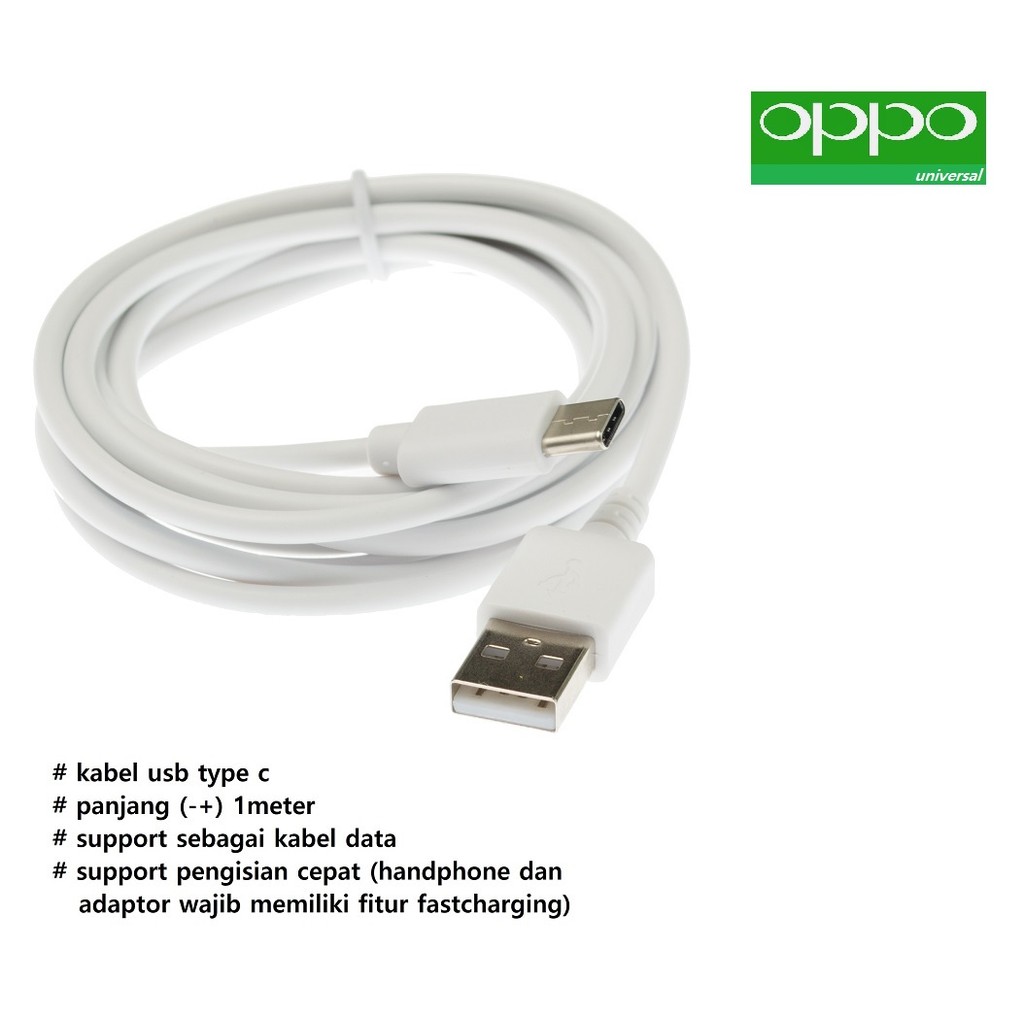Usb type C kabel charger oppo F19 (CHP2219 / CPH2219) - F19 PRO (CPH2285) - F19S (CPH2219 / CPH2223)