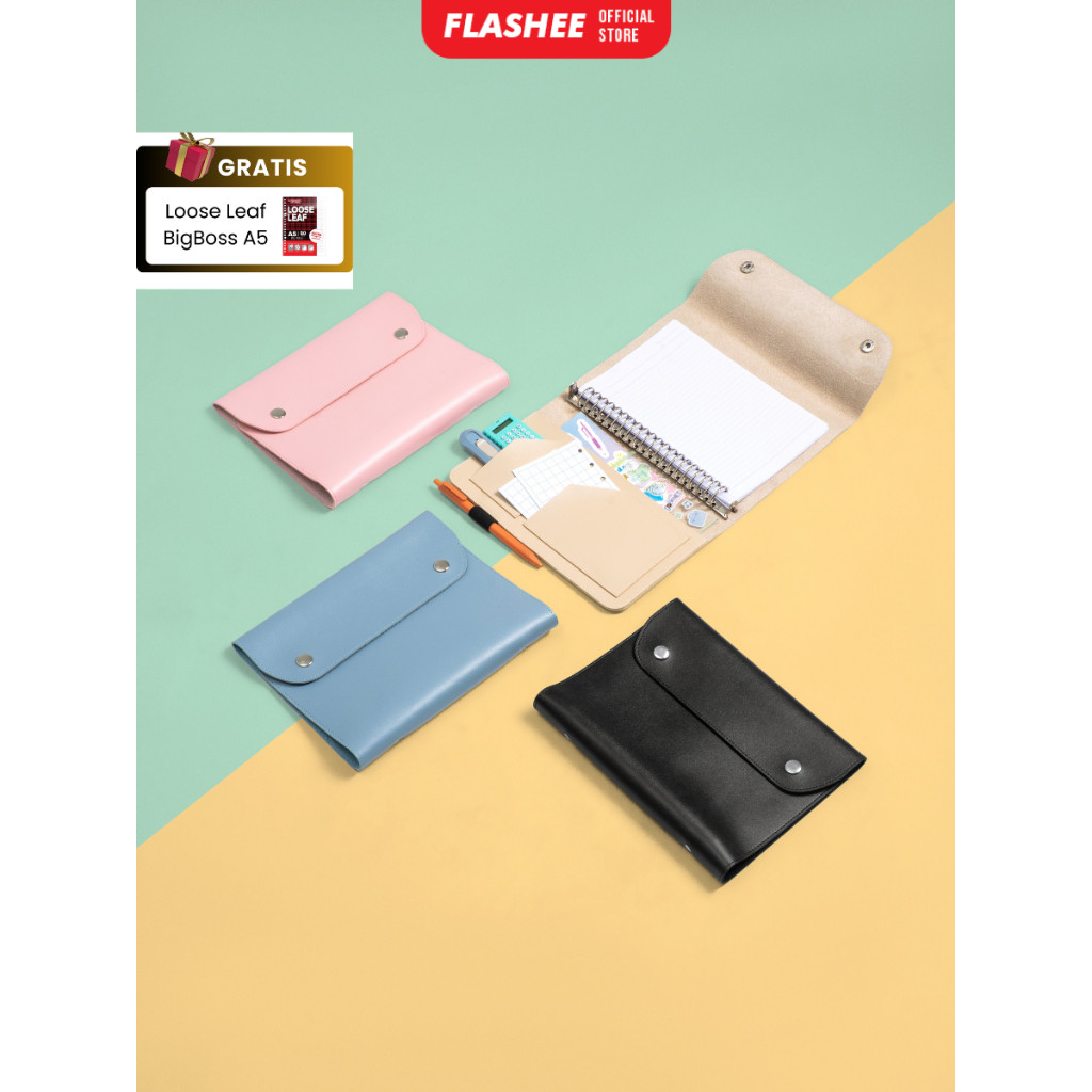 

PROMO Flashee Binder Kira A5 20 Ring Notebook Catatan Meeting Kerja Binder Kulit Sintetis Berkualitas