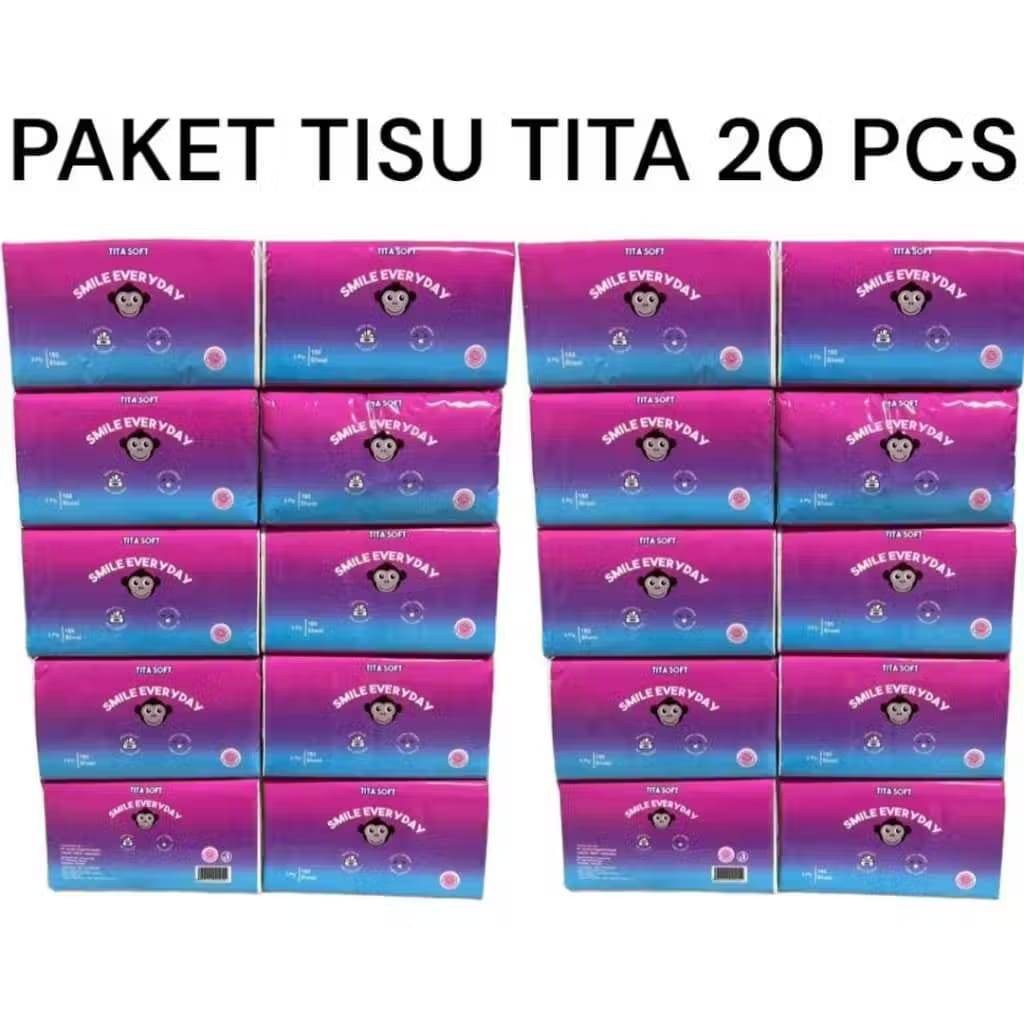 SHOB.SHOP 20 PCS - PAKET HEMAT TISU TITA SOFT 180 / 360  SHEETS 20 PACK | FACIAL TISSUE TITA