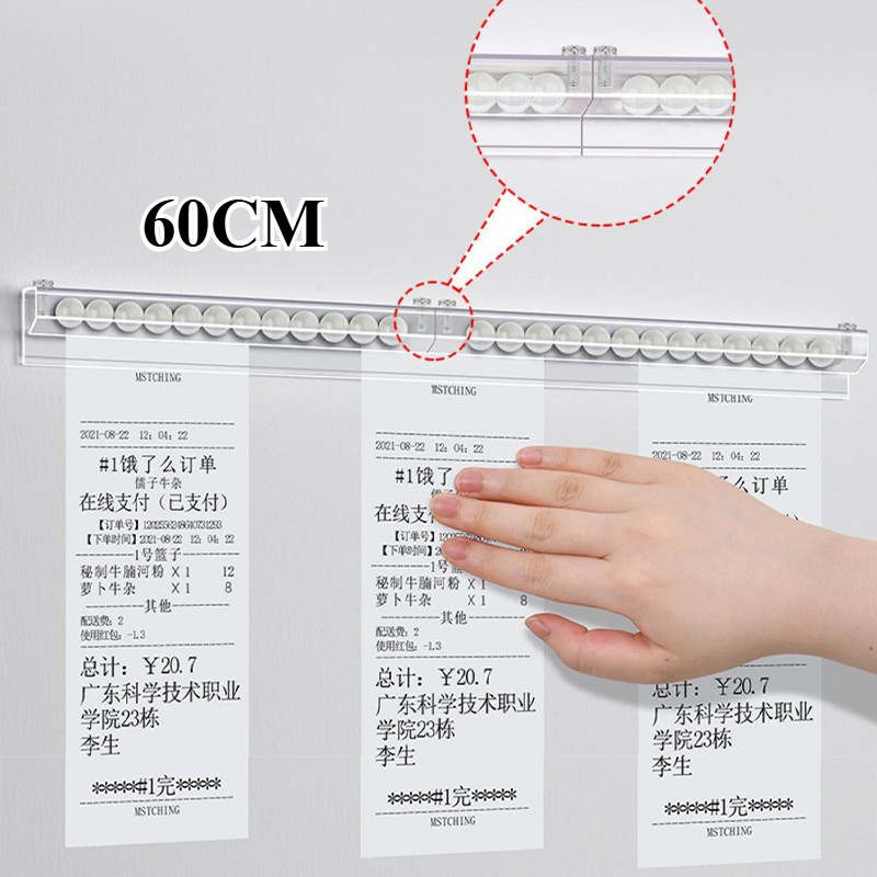 

Penjepit Kertas Bon Bill PVC Bill Holder 60cm Tidak Perlu Meninju Tahan Lama untuk Penyimpanan Bon Bill