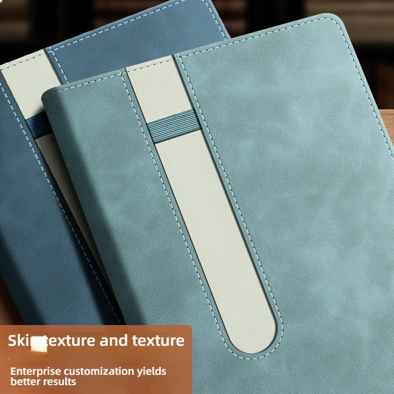 

A5 Vegan Leather Notebook with Pen Holder | 240 Pages, |Minimalist Design for Office Meetings & University Lectures | Expandable