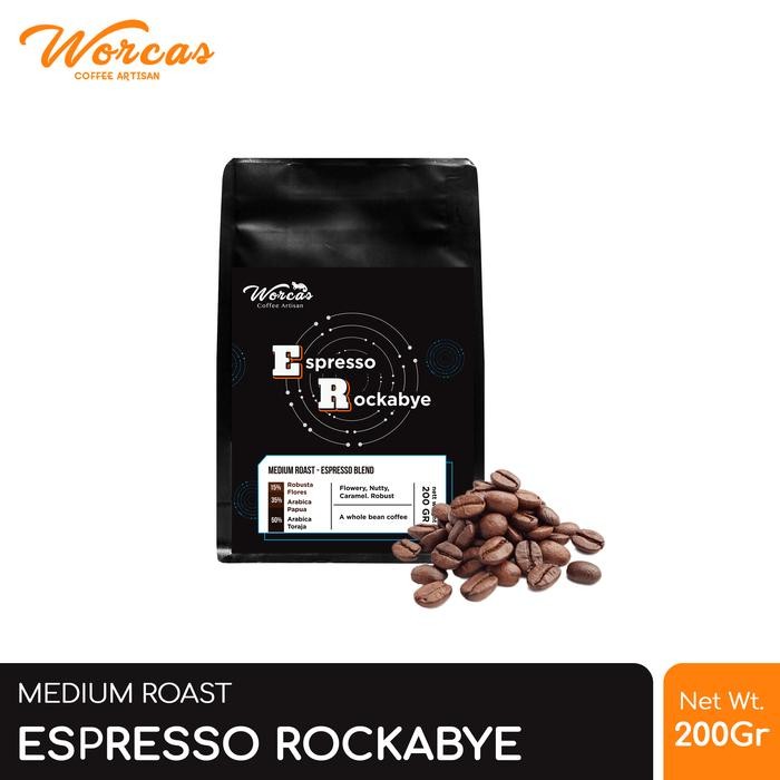 

WORCAS Rockabye Espresso Blend 200 Gram - Medium Roast - KOPI BIJI