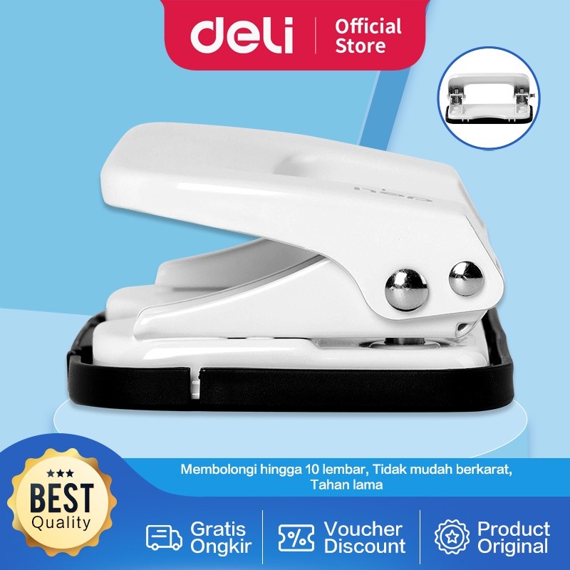 

Deli Pelubang kertas 2 Lubang Besi Metal 10 lembar E0136