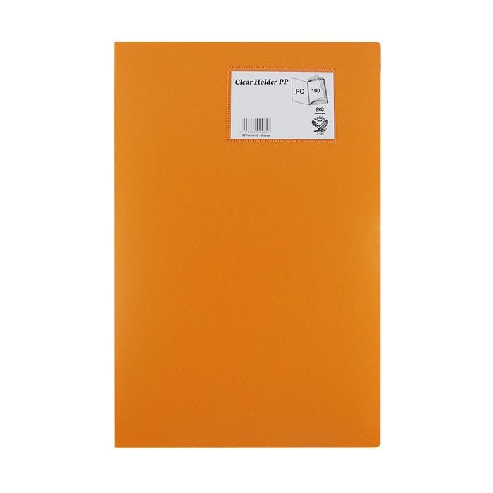 

EAGLE FILES Dokumen Keeper / Clear Holder / Document Keeper / Display Book F4 (FOLIO) 100 Pocket - ORANGE