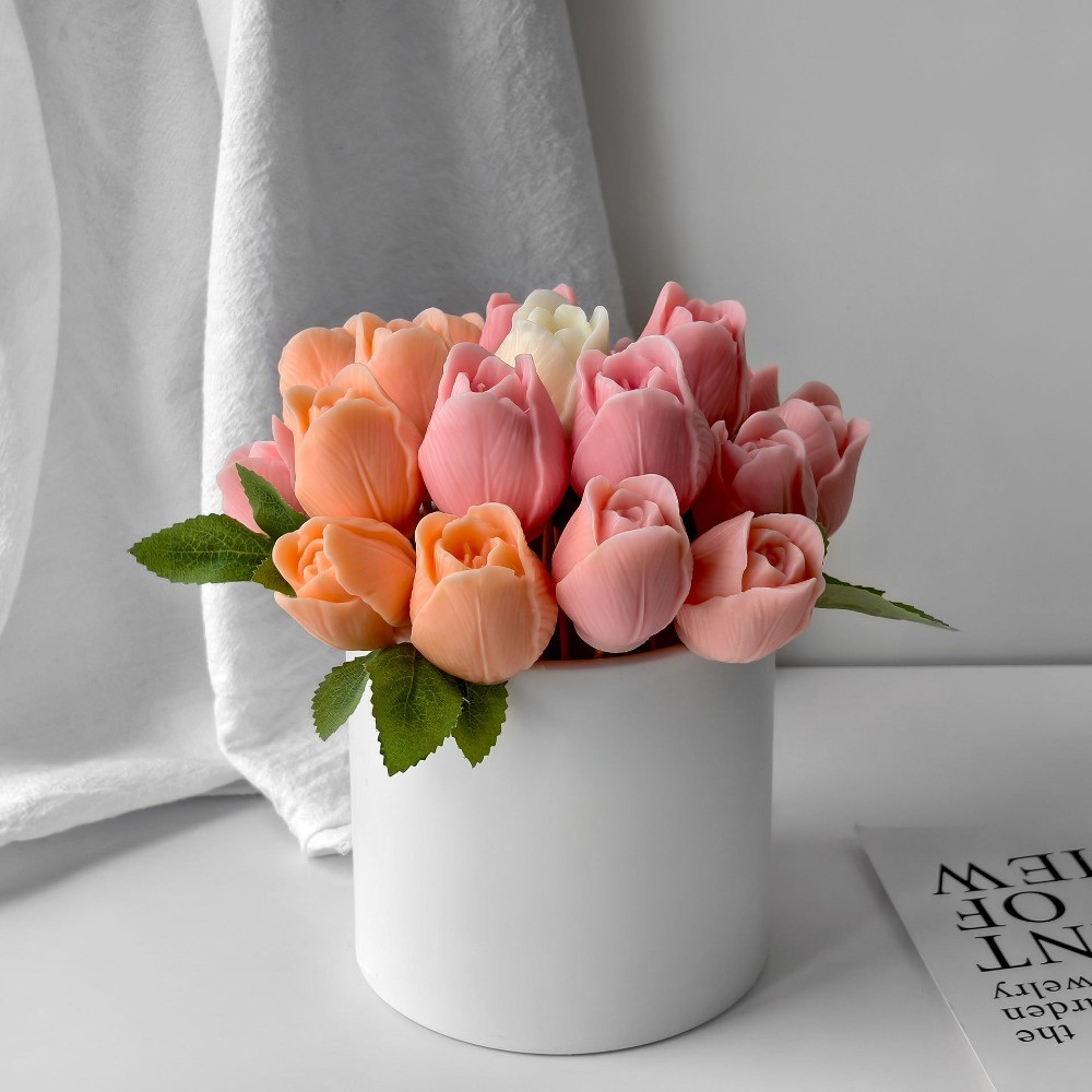 

Tulip Flower Bud Candle Silicone Molds DIY Handmade Scented Candle Plaster Epoxy Resin Ornament Craft Wax Mould Home Decoration