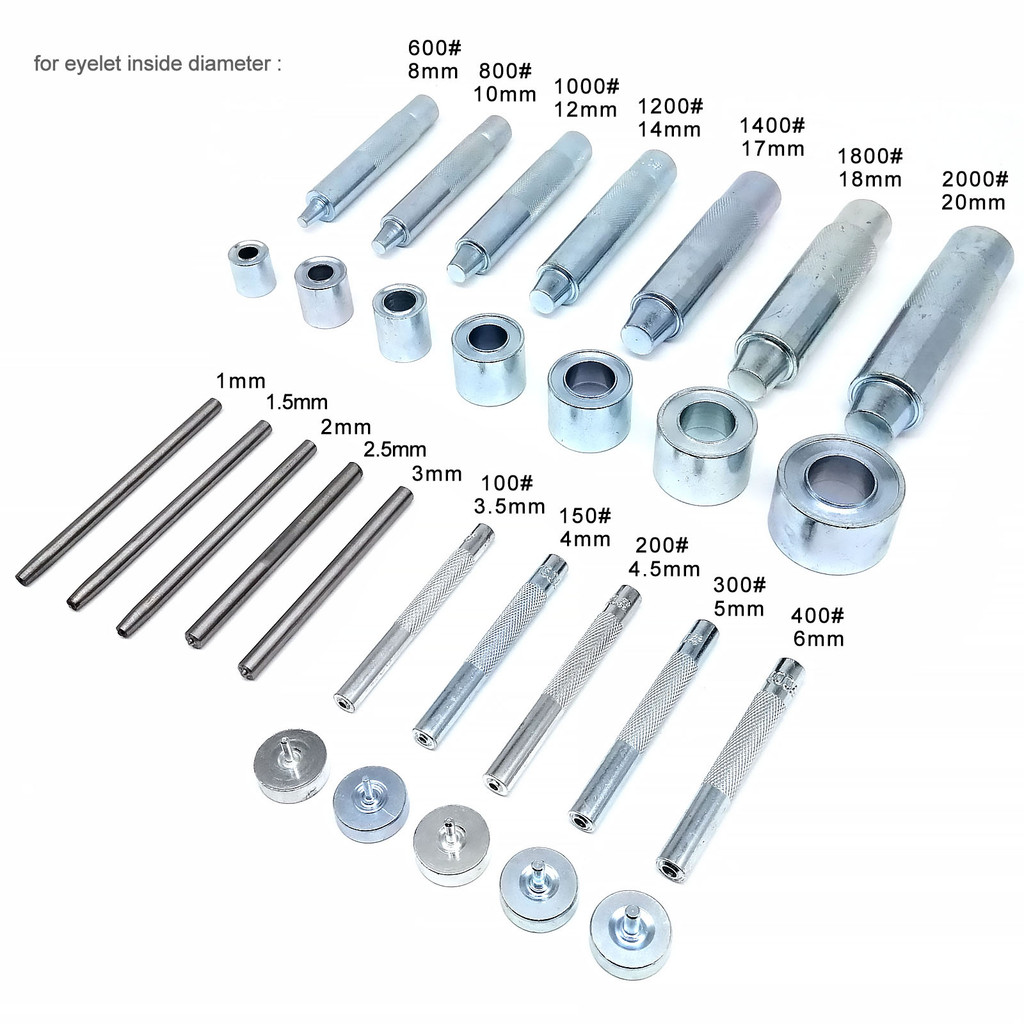 

1mm to 20mm Metal Eyelets Grommet Mold Ring Air Hole Rivet Installation Punch Tool DIY Handmade Accessories High Quality Steel